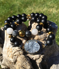 Load image into Gallery viewer, Gray druzy bracelet set