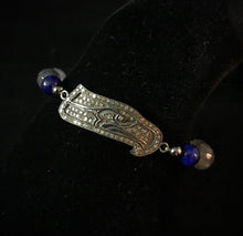 Load image into Gallery viewer, Seattle Seahawks diamond and sterling silver bracelet