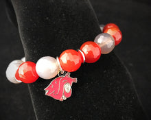 Load image into Gallery viewer, Washington State Cougars bracelet with charm
