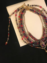 Load image into Gallery viewer, Lady in red vintage glam rhinestone necklace