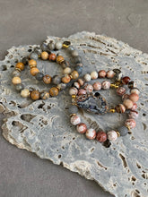 Load image into Gallery viewer, Crazy happy lace agate beaded bracelet set