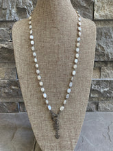 Load image into Gallery viewer, Diamond and moonstone clasp pendant arrowhead necklace