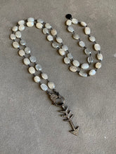 Load image into Gallery viewer, Diamond and moonstone clasp pendant arrowhead necklace