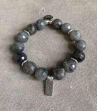 Load image into Gallery viewer, Have a little Faith~labradorite beaded bracelet