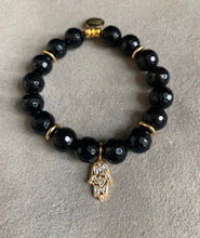 Load image into Gallery viewer, Hamsa protective beaded charm bracelet