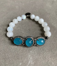 Load image into Gallery viewer, Soothe your troubles away~blue chalcedony and moonstone bracelet