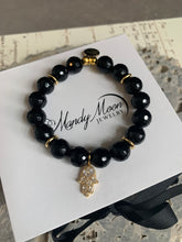 Load image into Gallery viewer, Hamsa protective beaded charm bracelet