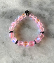 Load image into Gallery viewer, Tickle me pink~Aura quartz beaded bracelet