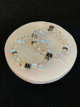 Load image into Gallery viewer, Find the end of your rainbow~aura quartz and hematite bracelet