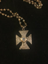 Load image into Gallery viewer, Moonstone cross pendant
