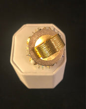 Load image into Gallery viewer, Vintage made modern 1950s brooch statement ring
