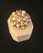 Load image into Gallery viewer, Vintage made modern 1950s brooch statement ring
