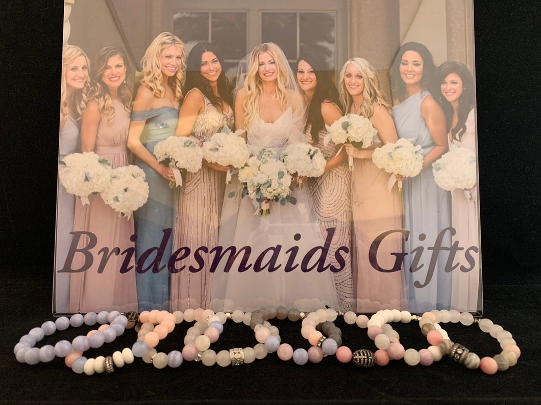 Custom bridesmaids bracelets in your wedding colors
