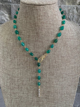 Load image into Gallery viewer, Green onyx chain necklace
