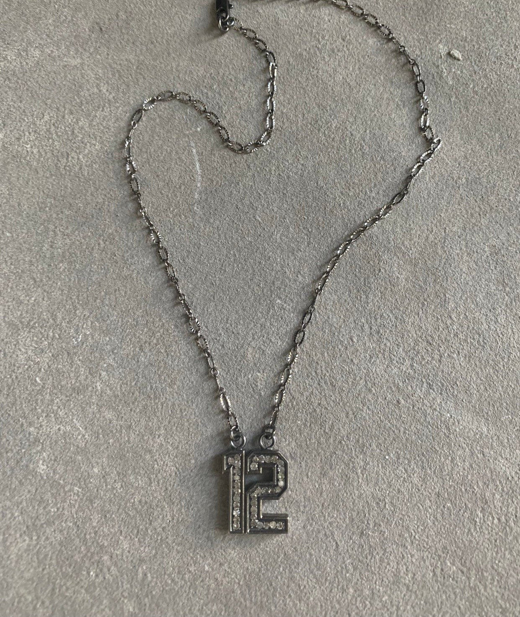 Seattle Seahawks 12th (wo)man diamond charm necklace