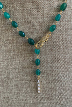 Load image into Gallery viewer, Green onyx chain necklace

