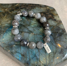 Load image into Gallery viewer, Have a little Faith~labradorite beaded bracelet
