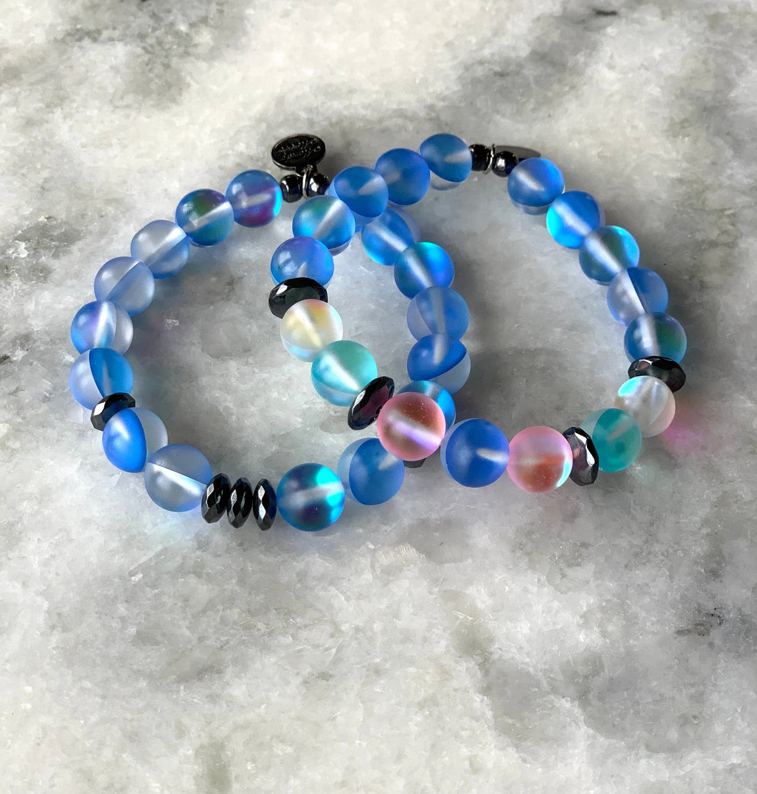 Elevate your aura~ aura quartz beaded bracelet set