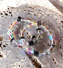 Load image into Gallery viewer, Find the end of your rainbow~aura quartz and hematite bracelet
