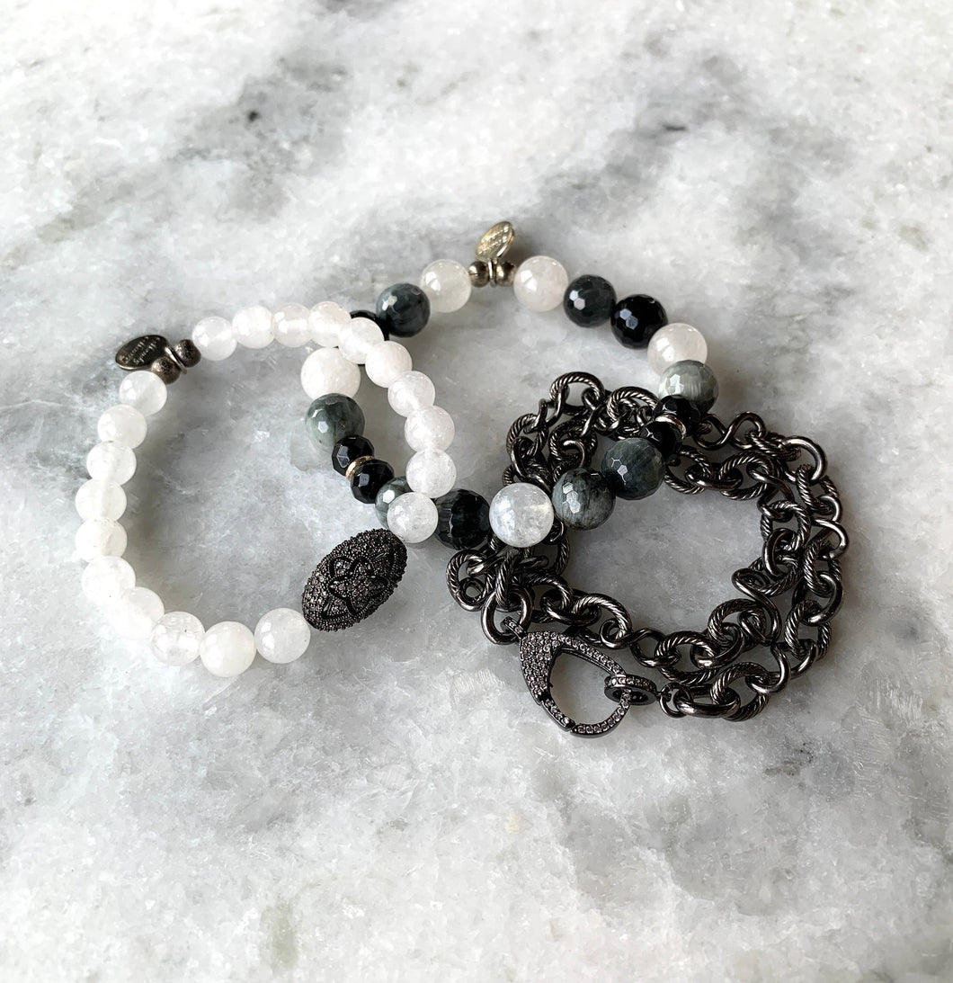 Stand out staples with an edge~bracelet trio